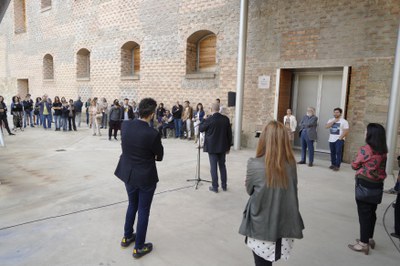 Inauguració de les cinc exposicions que mostra la Panera des d'avui i fins al 5 de febrer. El regidor Jaume Rutllant ha adreçat unes paraules. També ….