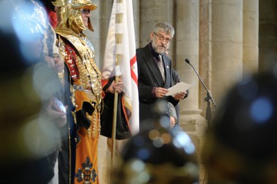 El president de l'Associació, Josep Lluís Gàzquez, durant el seu parlament.