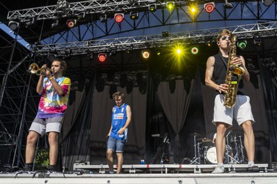 El grup Sexenni, en una de les seves actuacions a la Festa Major de Lleida.