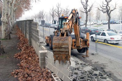 S'enderrocarà tot el mur que envolta els Camps Elisis.