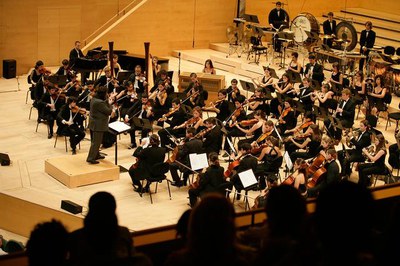 La Jove Orquestra Nacional de Catalunya durant una actuació.