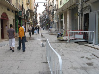 Obres al carrer del Carme.