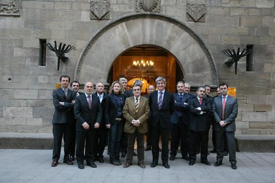 La cúpula directiva de l'empresa Mahou- San Miguel ha visitat el Palau de la Paeria, coincidint amb la reunió del comitè de direcció de la firma cerv….