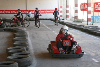 El circuit permet pràctiques a peu, en bicicleta i en kart.