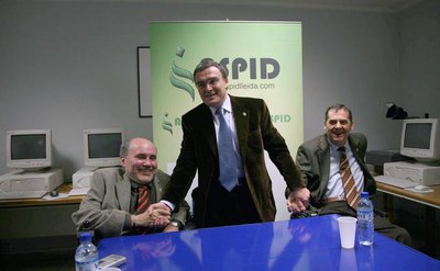 Villafañe ha lluitat per la inclusió dels discapacitats, a la imatge el dia de la signatura d'un conveni amb ASPID..