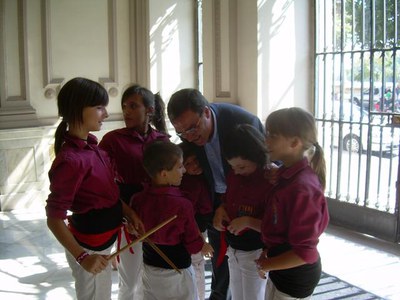 Ros també ha estat amb els futurs castellers.