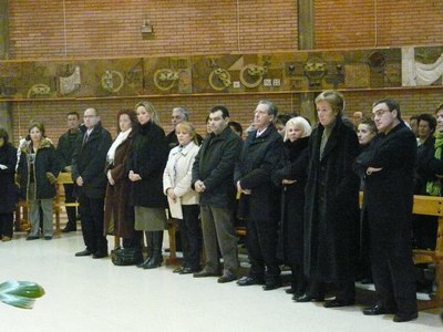 L'església s'ha omplert de veïns per homenatjar el Candi.