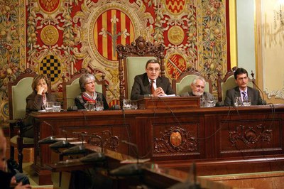 El paer en cap ha presidit al saló de sessions l'acte oficial de cloenda de la capitalitat de Lleida com a centre de la cultura catalana..