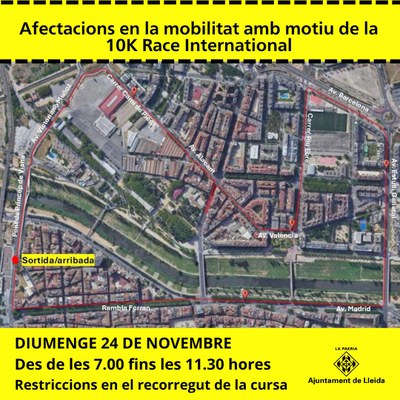 Amb motiu de la celebració aquest diumenge de la 10K Race International, la Guàrdia Urbana ha programat un dispositiu per vetllar per la seguretat del trànsit i la ciutadania mentre transcorri la cursa.