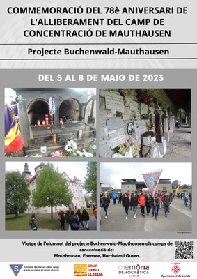 Un grup de dotze alumnes de Lleida viatjaran aquesta setmana al camp de concentració de Mauthausen com a darrera activitat del projecte Buchenwald-Mauthausen que impulsa l’àrea de Memòria Democràctica de la Paeria..