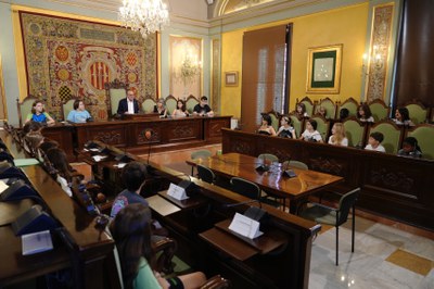 El Saló de Sessions de la Paeria ha escoltat les propostes de les nenes i els nens de Lleida que participen en el Plenari.