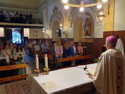El bisbe de Lleida ha oficiat la missa a l'interior de l'ermita.