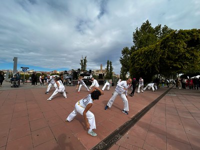 El col·lectiu de Capoeira Topazio ha actuat al matí.