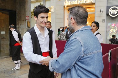 El regidor de Festes, Xavi Blanco, ha assistit a la Trobada d'esbarts.