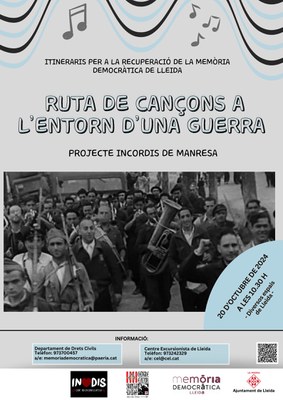 Ruta de cançons entorn d'una guerra, nou itinerari de Memòria organitzat per aquest diumenge, dia 20..