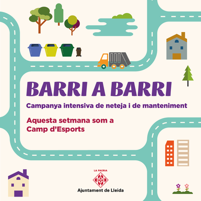 El programa neteja i manteniment intensiu Barri a Barri es desplaçarà la setmana vinent al barri de Camp d’Esports.