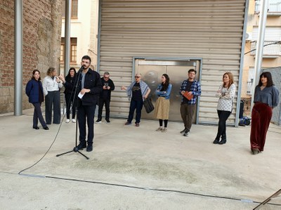 El director del centre, Christian Alonso, presentant l'acte d'inauguració.