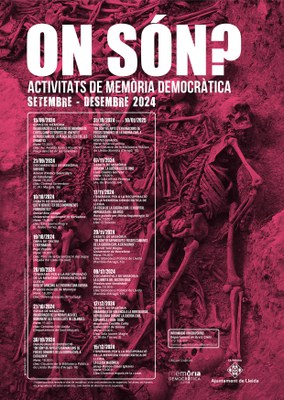 El nou programa d’activitats de Memòria Democràtica a Lleida se centra en les exhumacions de les fosses de la Guerra Civil..