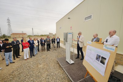 Visita, aquest dilluns, a les instal·lacions de la nova potabiltizadora del Polígon Industrial El Segre que abastirà 228 empreses..