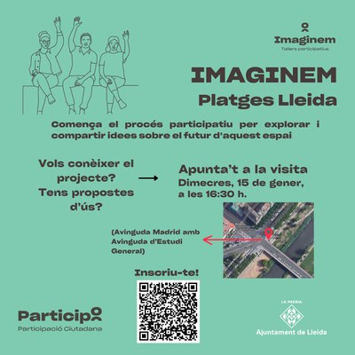 El dimecres 15 de gener, visita a la llera dreta del riu Segre en el marc del procés participatiu Imaginem Platges de Lleida..