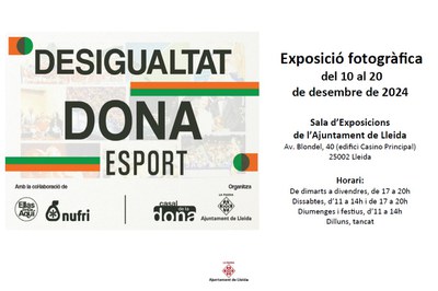 Exposició fotogràfica "Desigualtat, dona i esport"..