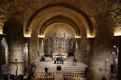 Finalitzen les obres de restauració de l’església de Sant Llorenç, al Centre Històric.