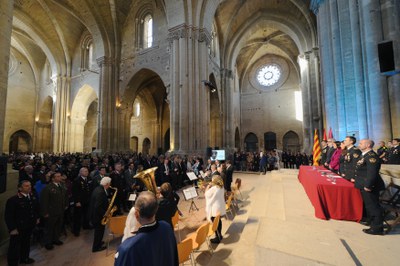 Actuació de la Banda Municipal de Lleida a la Nau Central de la Seu Vella.