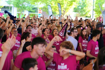 2.000 persones  han seguit la victòria de l'ICG Força Lleida a la pantalla gegant instal·lada per la Paeria a la marquesina de Barris Nord..