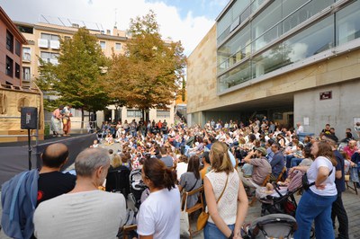 La Baldufa ha omplert la plaça de l'Ereta amb el seu espectacle.