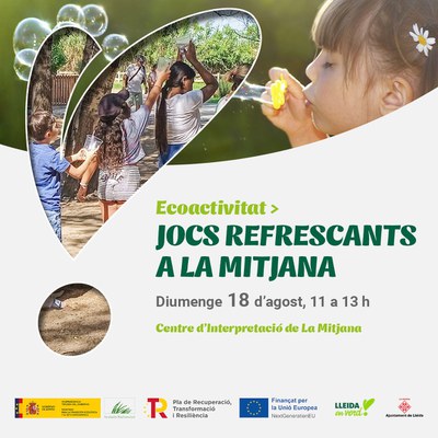 L’ecoactivitat “Jocs Refrescants” permet que els infants i les seves famílies gaudeixin de propostes lúdiques i educatives per aprendre més sobre la fauna i flora.