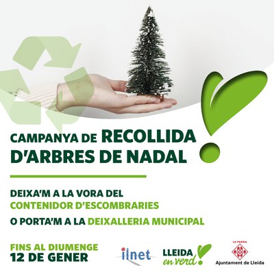 Cartell promocional de la campanya de recollida dels arbres de Nadal d'enguany.