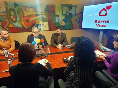 Imatge de la presentació de Barris Vius als mitjans de comunicació.