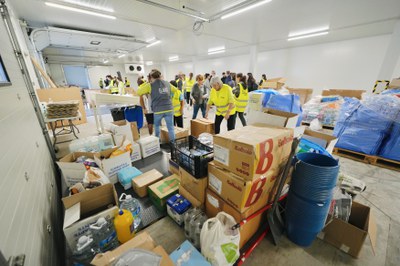 Edullesa està fent de centre receptor del material recaptat per a les persones i els municipis afectats per la DANA..