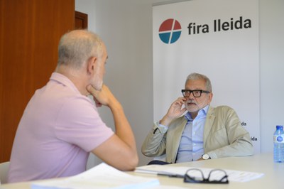 L'alcalde Larrosa ha mantingut una reunió amb el director de la Fira, Oriol Oró.