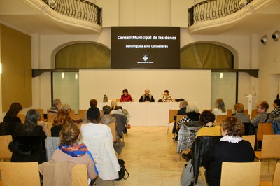 La segona reunió del Plenari del Consell Municipal de les Dones va estar presidida per la quarta tinent d’alcalde i regidoria de Polítiques Feministes, Carme Valls.