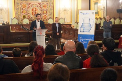 El lliurament del concurs dels Premis Aqualia s'ha fet al Saló de Sessions de la Paeria..