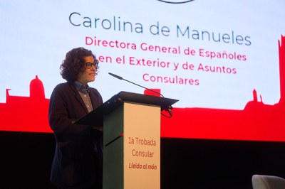 Carolina de Manueles, directora general de Españoles en el Exterior y de Asuntos  Consulares, ha intervingut en la primera Trobada del Cos Consular a….