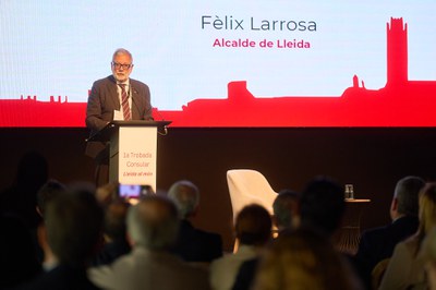 L’alcalde, Fèlix Larrosa, ha destacat l’aposta de Lleida per la reindustrialització i l’Oficina d’Atracció d’Inversions, entre altres projectes..