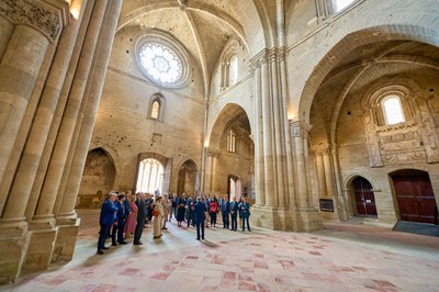 Visita al conjunt monumental de la Seu Vella per part dels i les participants en la primera Trobada Consular a Lleida..