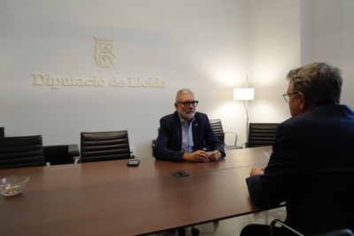 Un moment de la trobada a la seu de la Diputació de Lleida.