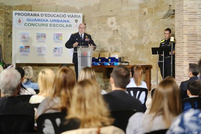 L'intendent de la Guàrdia Urbana, Josep Ramon Ibarz, també s'ha adreçat a les persones assistents a l'acte.