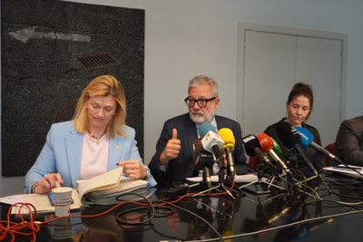 L'alcalde Larrosa i les tinents d'alcalde Begoña Iglesias i Cristina Morón han presentat avui l'Operació Rambla.