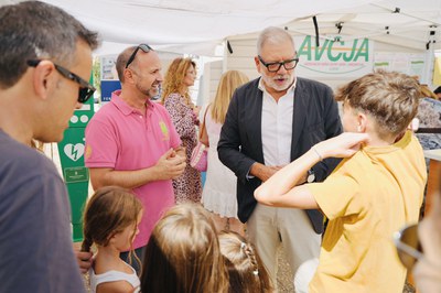 L'alcalde, Fèlix Larrosa, ha assistit al Vermut Popular d'aquest matí a Ciutat Jardí.