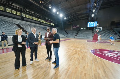 Visita aquest dijous als treballs d'adequació al pavelló municipal Barris Nord..