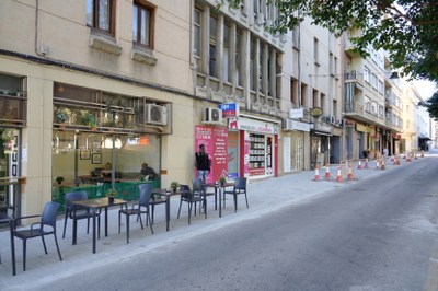 Visita al carrer Bisbe Messeguer per la finalització de les obres que s'hi fan..