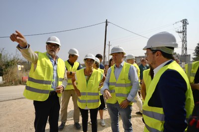 Larrosa i Pané han visitat les obres d'ampliació de l'Arnau de Vilanova.