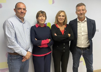 Miranda es va reunir amb la presidenta de les Infermeres de Lleida, Mercè Porté, i el secretari de la corporació, Miquel Àngel Calderó.