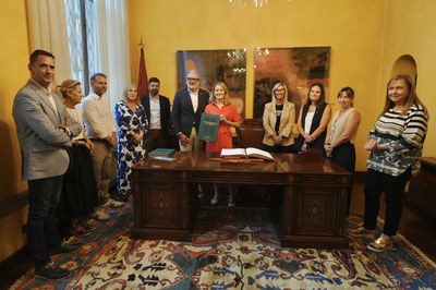 Visita institucional de la Consellera de Drets Socials i Inclusió, Mónica Martínez, a l’Ajuntament de Lleida.