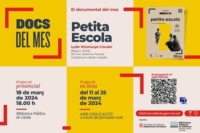 <bound method DexterityContent.Title of <Event at /fs-paeria/paeria/es/actualidad/agenda/proyeccion-el-documental-del-mes-pequena-escuela>>.