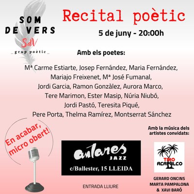 <bound method DexterityContent.Title of <Event at /fs-paeria/paeria/es/actualidad/agenda/recital-poetico>>.